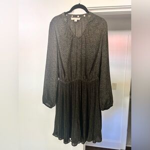 Michael Kors- Long Sleeve Snakeskin Dress, Size 4